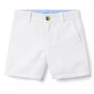 Janie and Jack Boys Linen-Cotton Shorts white & adjustable waist size6  NNT